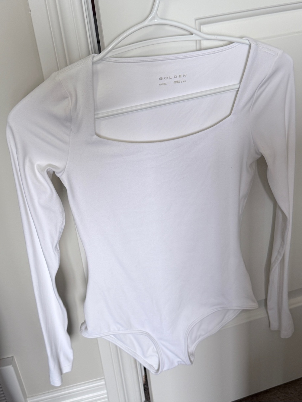 Aritzia Golden White Bodysuit - 2XS